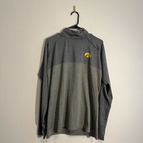 Iowa Hawkeyes Big Ten NCAA Women's Gray Rivalry Threads Asymmetrical 1/4 Zip - S - Picture 1 of 5